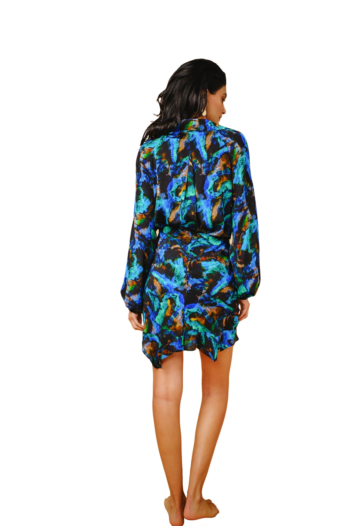 BANDITA SKIRT/TOP SET BLUE SAPPHIRE PRINT